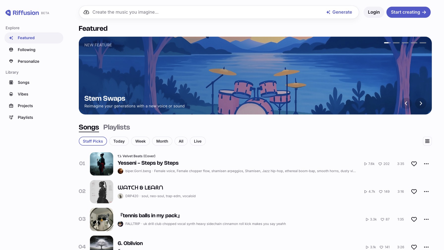 Riffusion screenshot