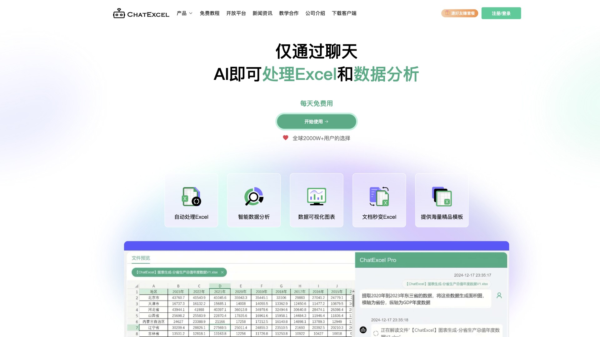 酷表ChatExcel screenshot