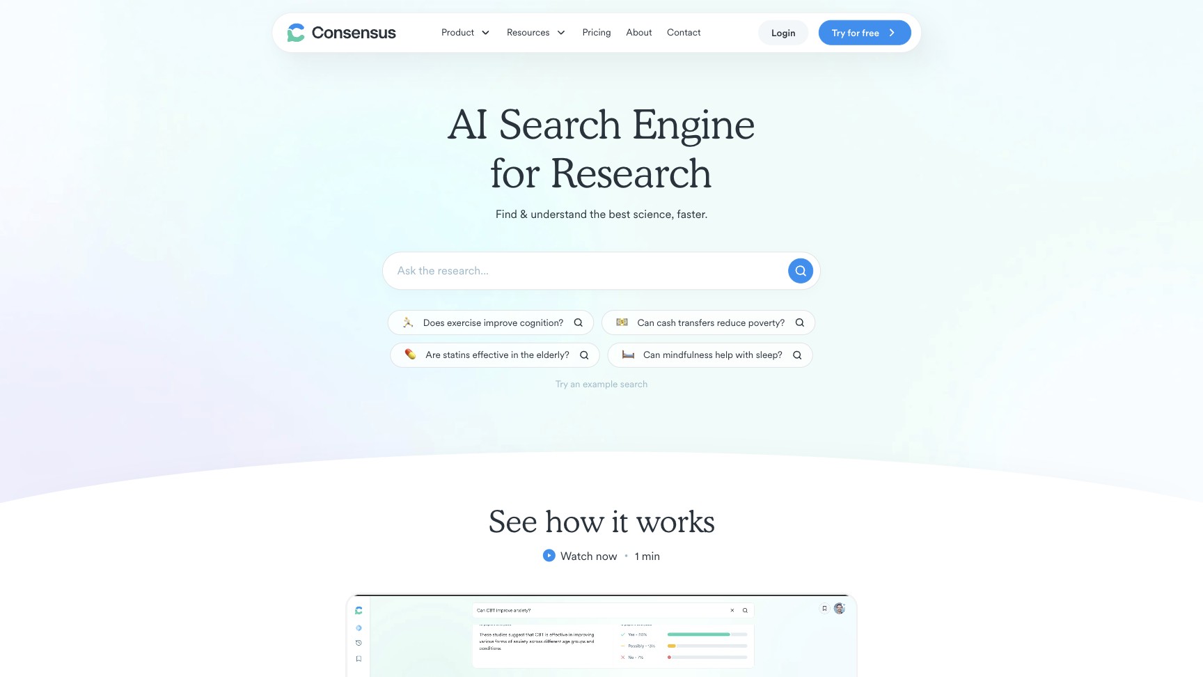 Consensus screenshot