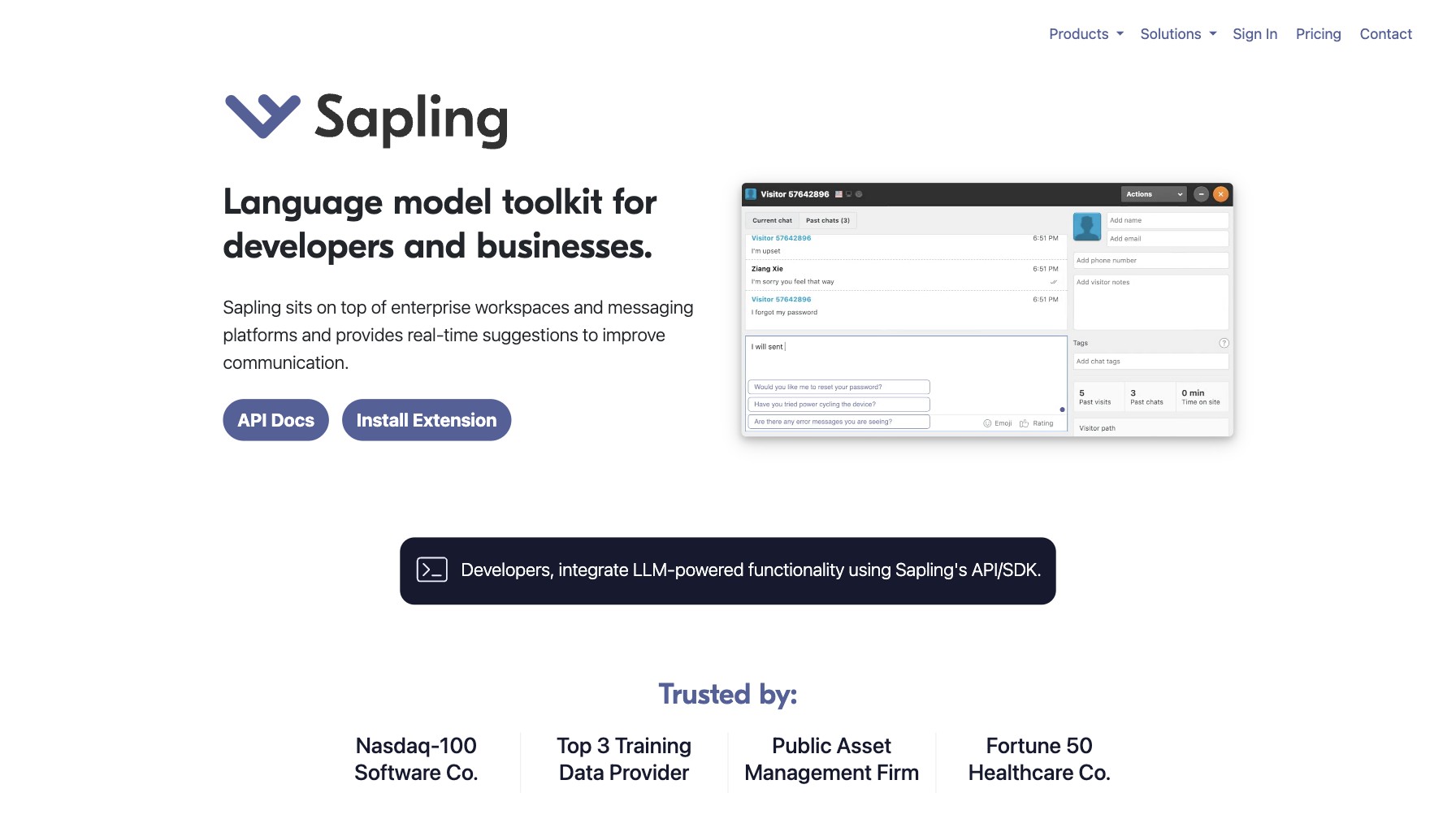 Sapling AI Detector screenshot