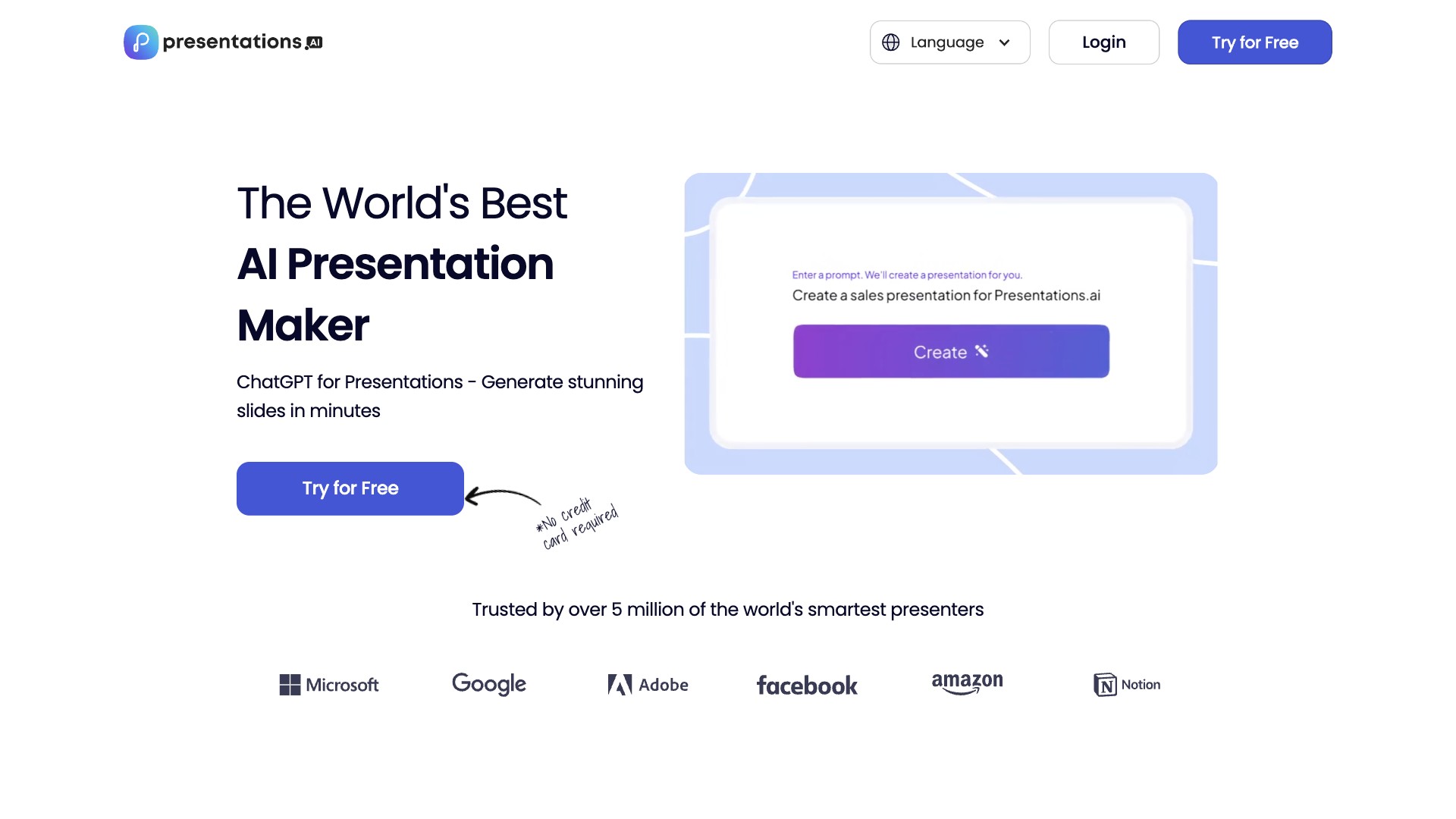 presentations AI screenshot