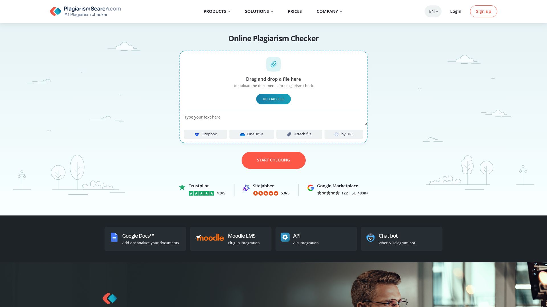 PlagiarismSearch.com截图