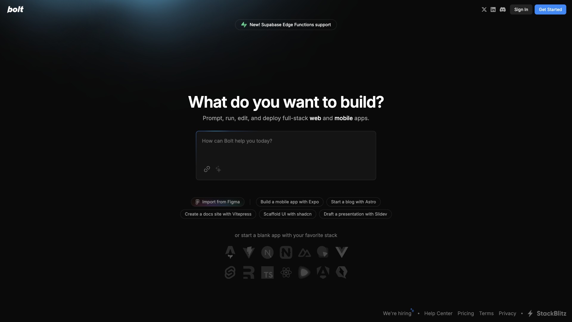 Bolt.new screenshot