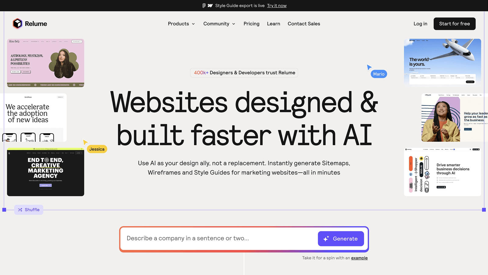Relume screenshot