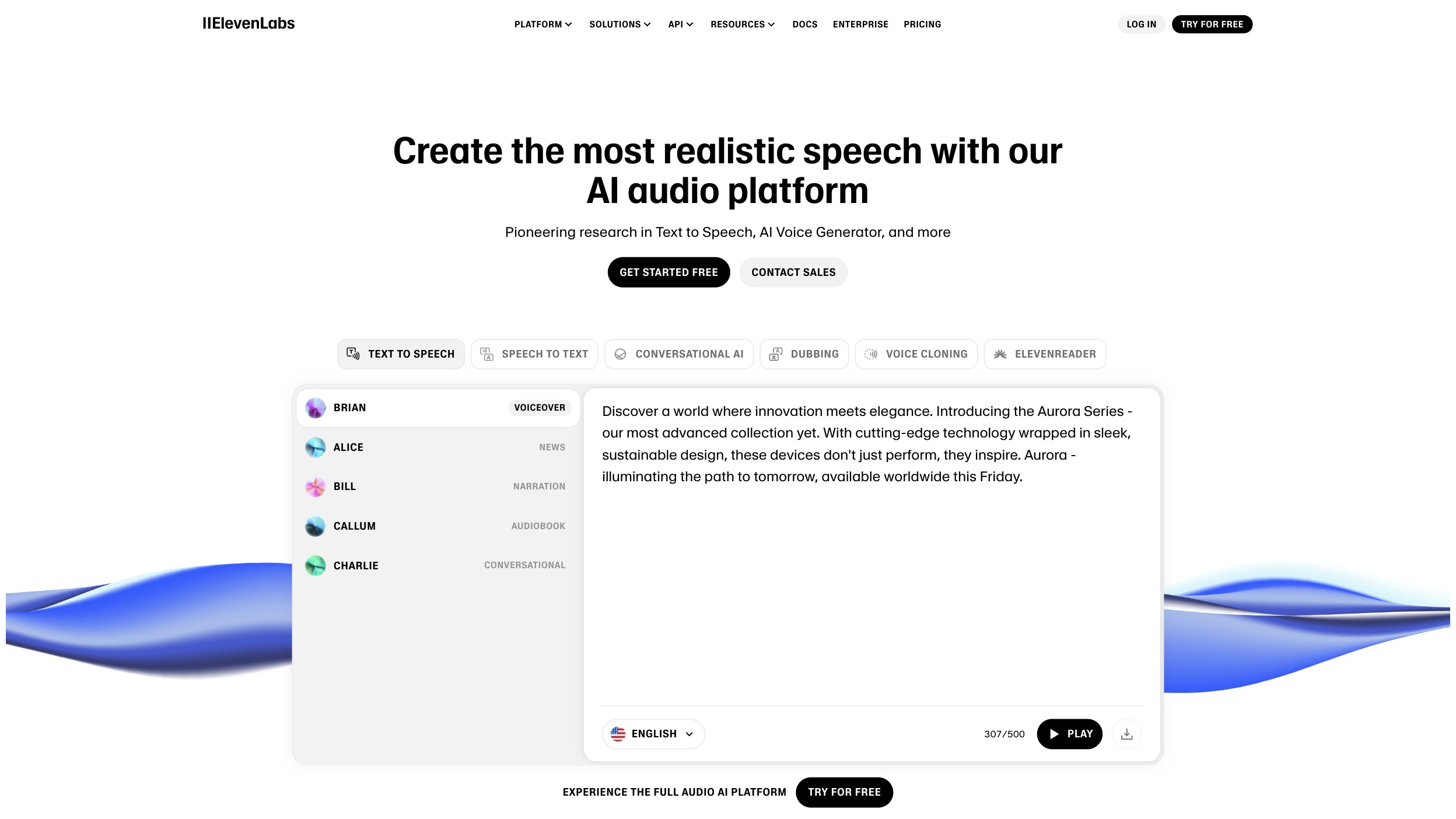 ElevenLabs screenshot