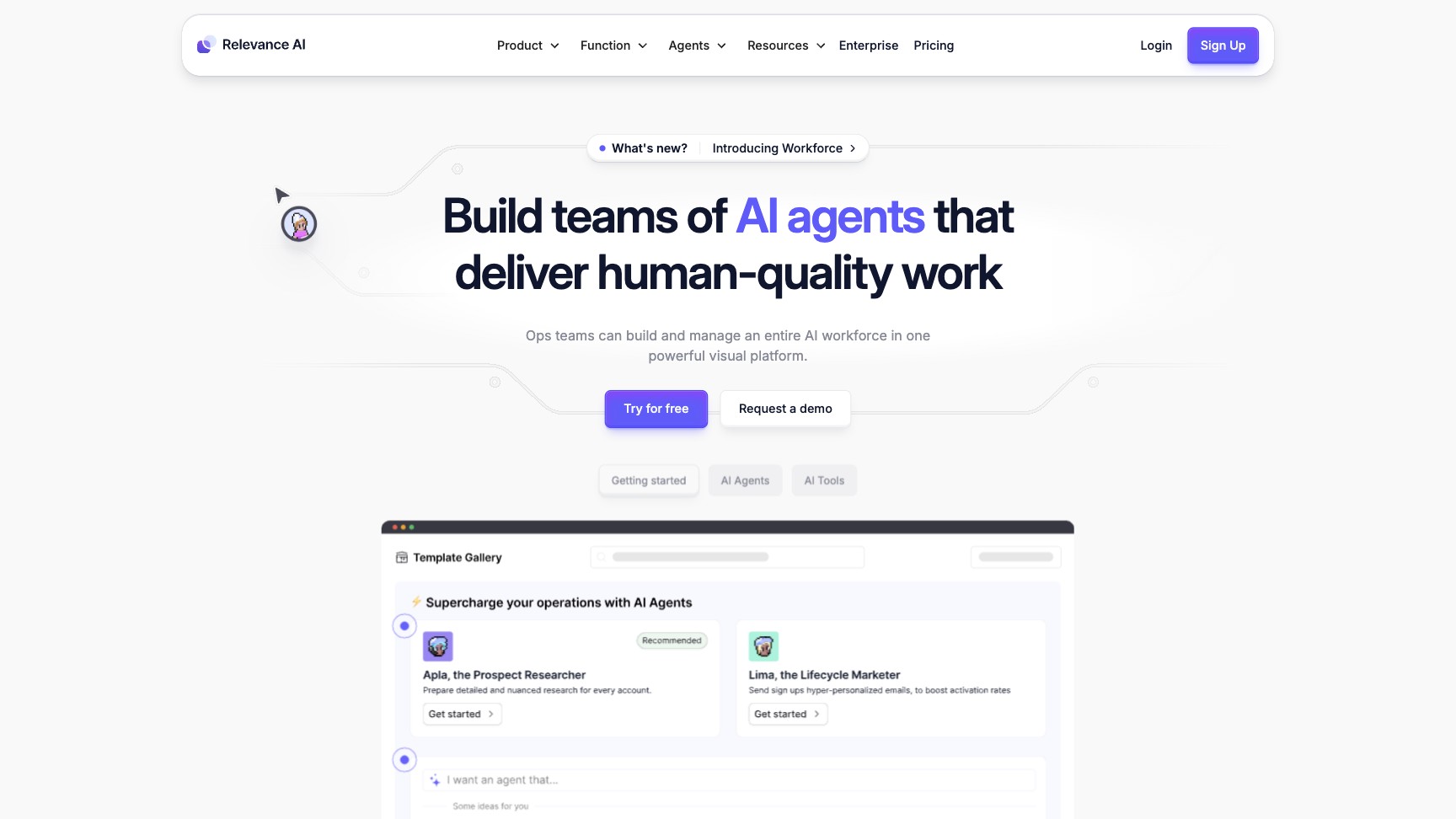 Relevance AI screenshot