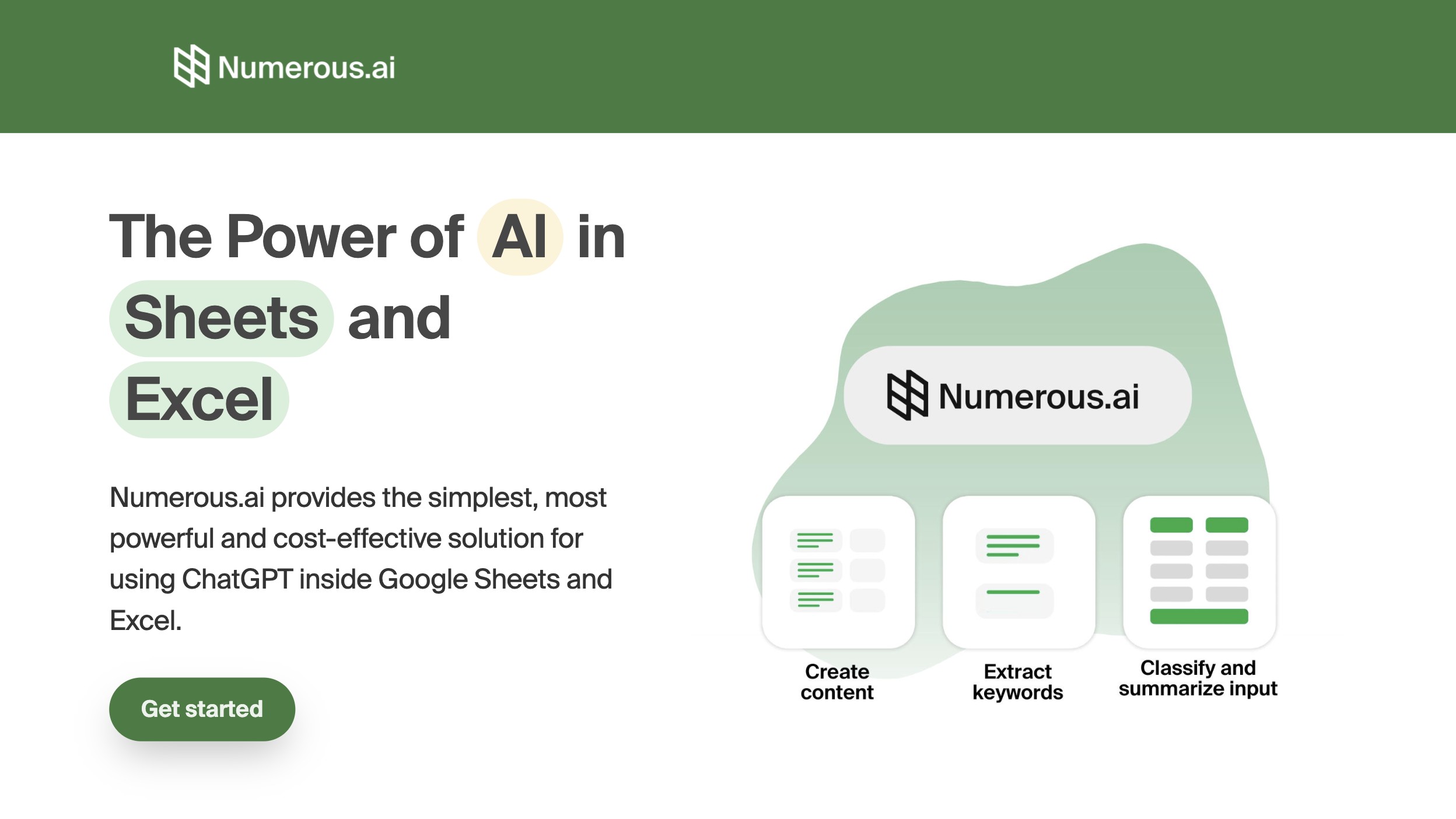 Numerous.ai screenshot