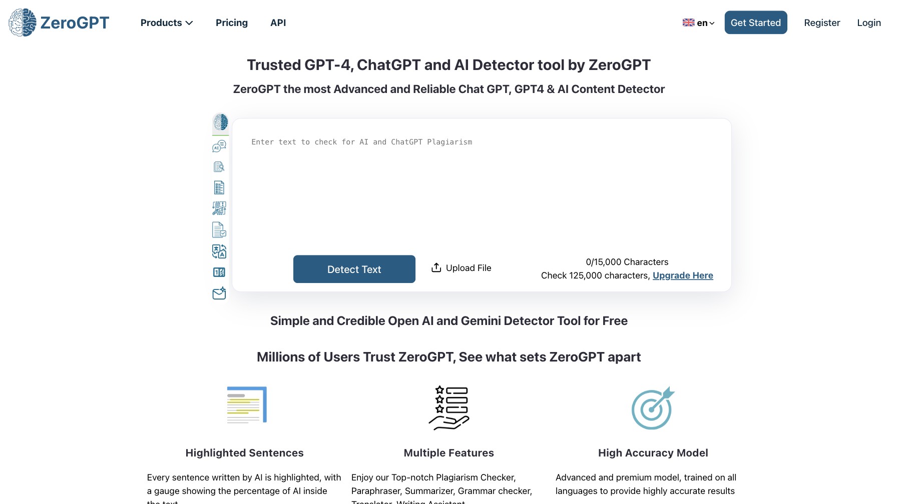 ZeroGPT screenshot