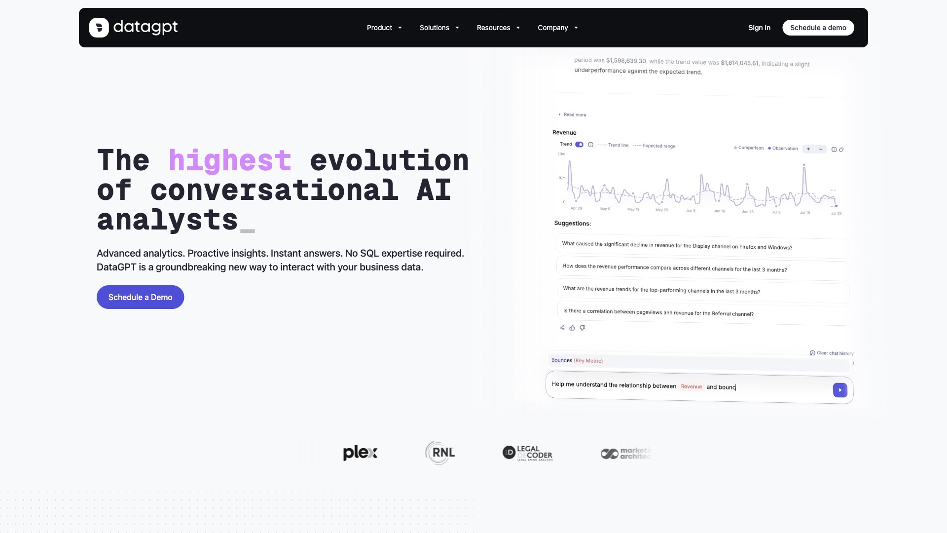 DataGPT screenshot