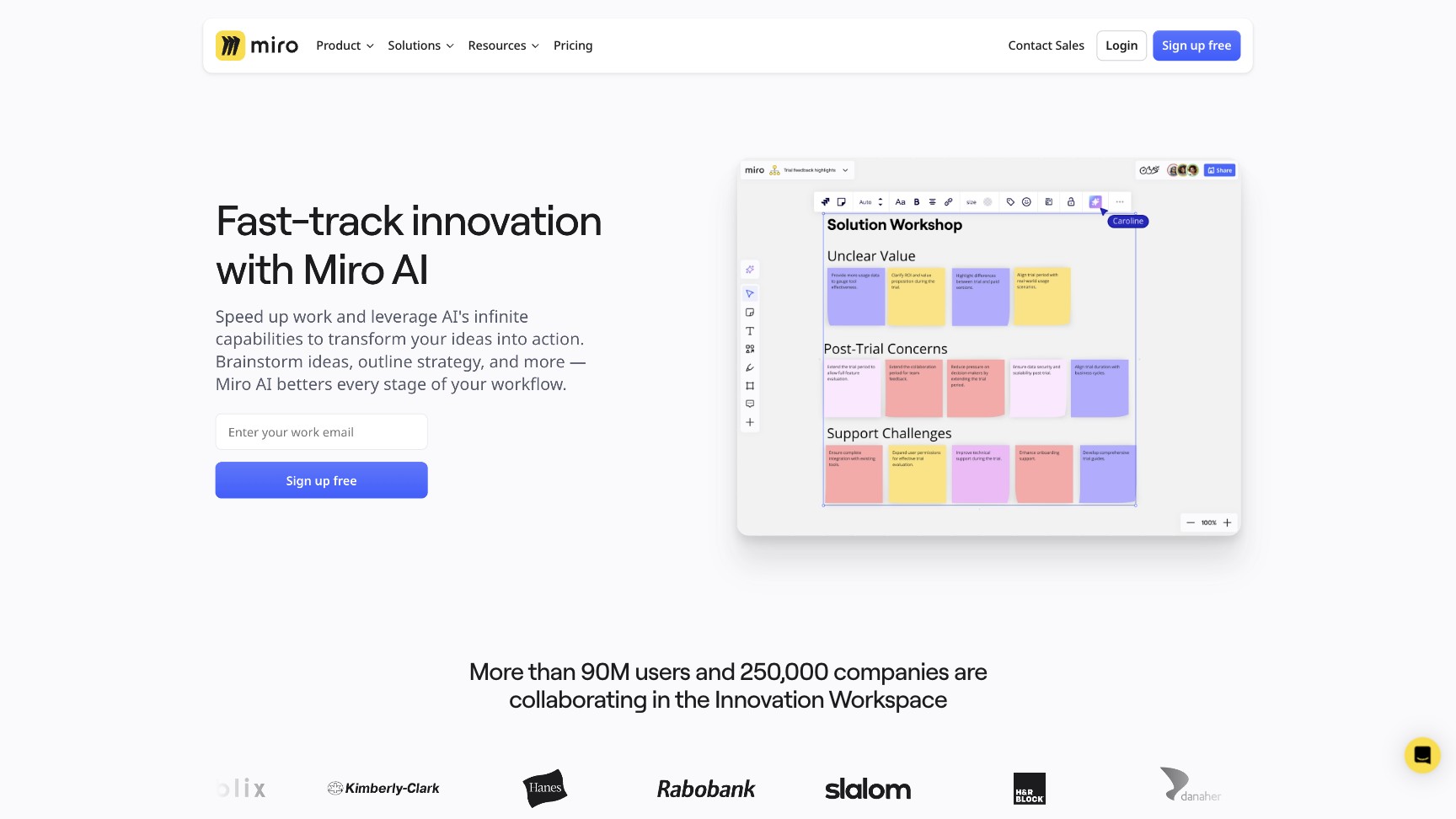 Miro AI screenshot